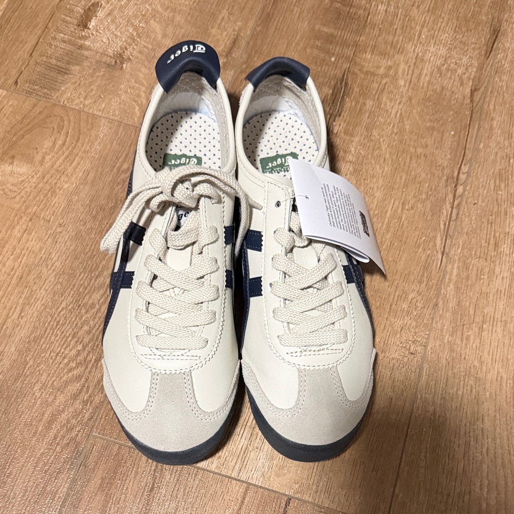 Onitsuka Tiger by Asics Men's Beige and Navy Sneakers